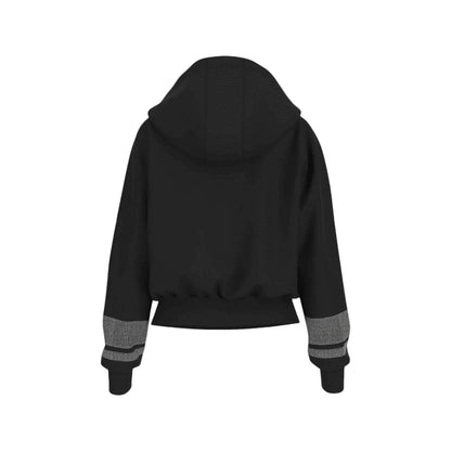 Felpa Donna con Cappuccio Nera Active