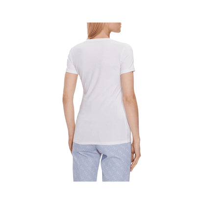 T-Shirt Donna Bianca Cotone con logo 