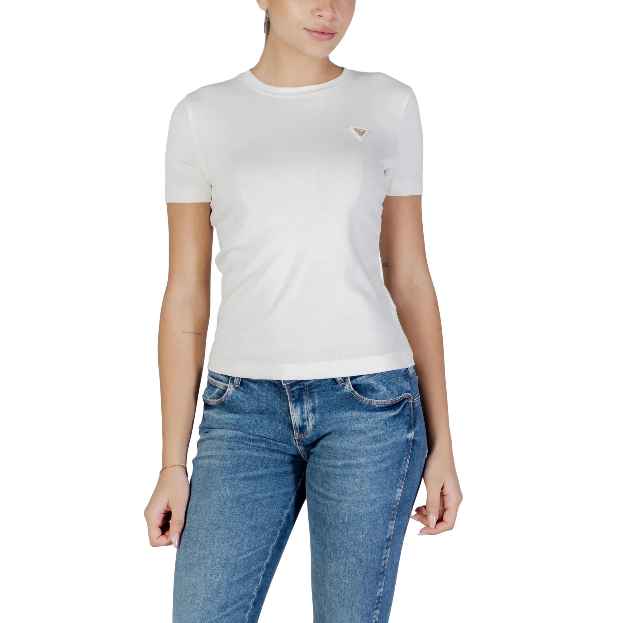 T-shirt Donna SONIA CN SS Maniche Corte bianca