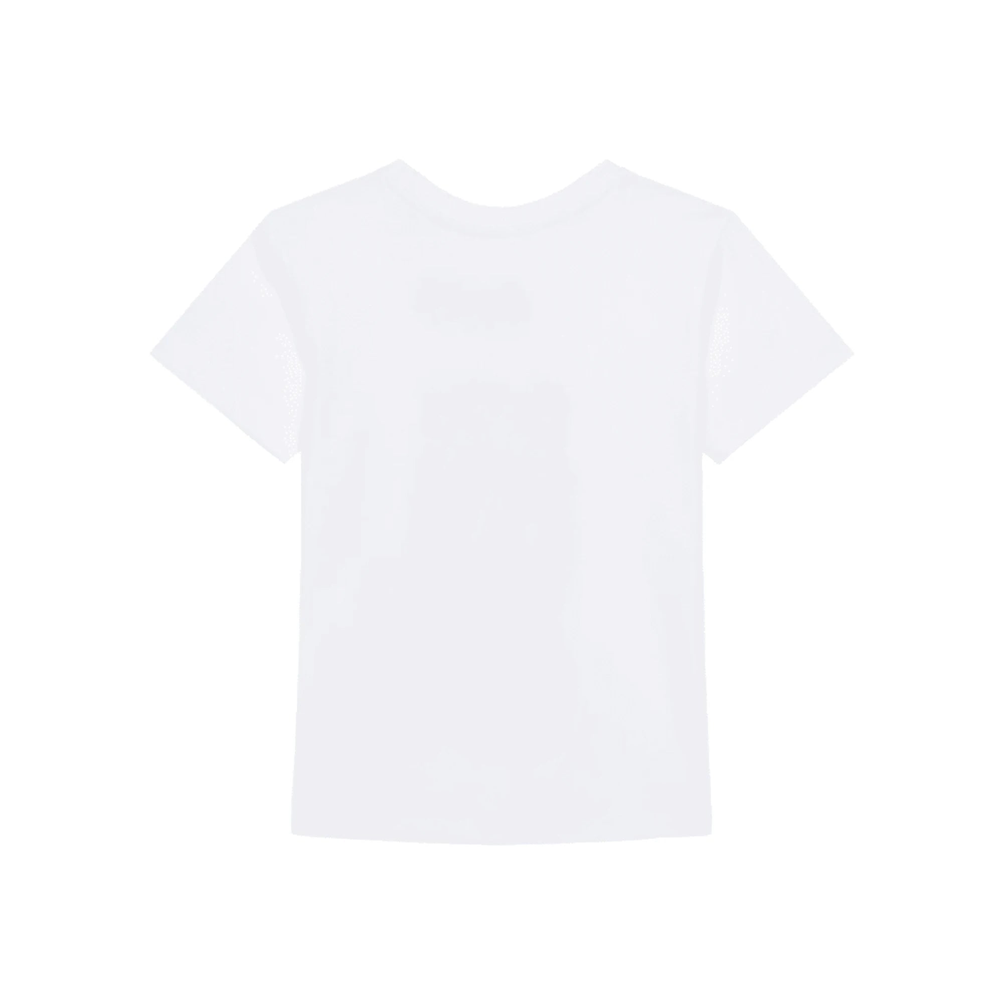 GUESS T-shirt Bambino Cotone Biologico Logo Bianco