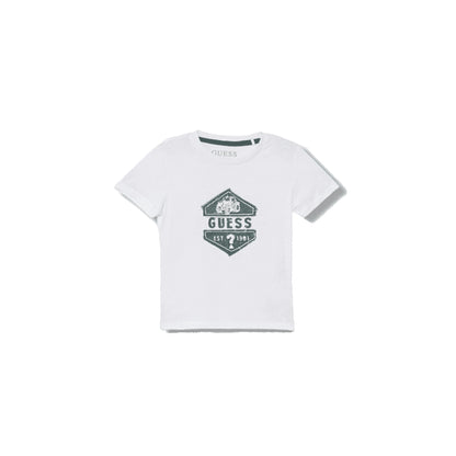 T-shirt Junior bianca con logo stampato
