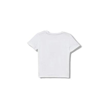 T-shirt Junior bianca con logo stampato