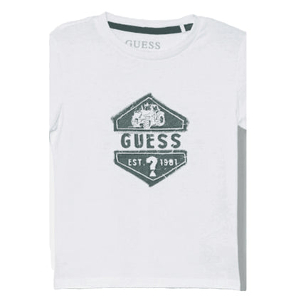 T-shirt Junior bianca con logo stampato