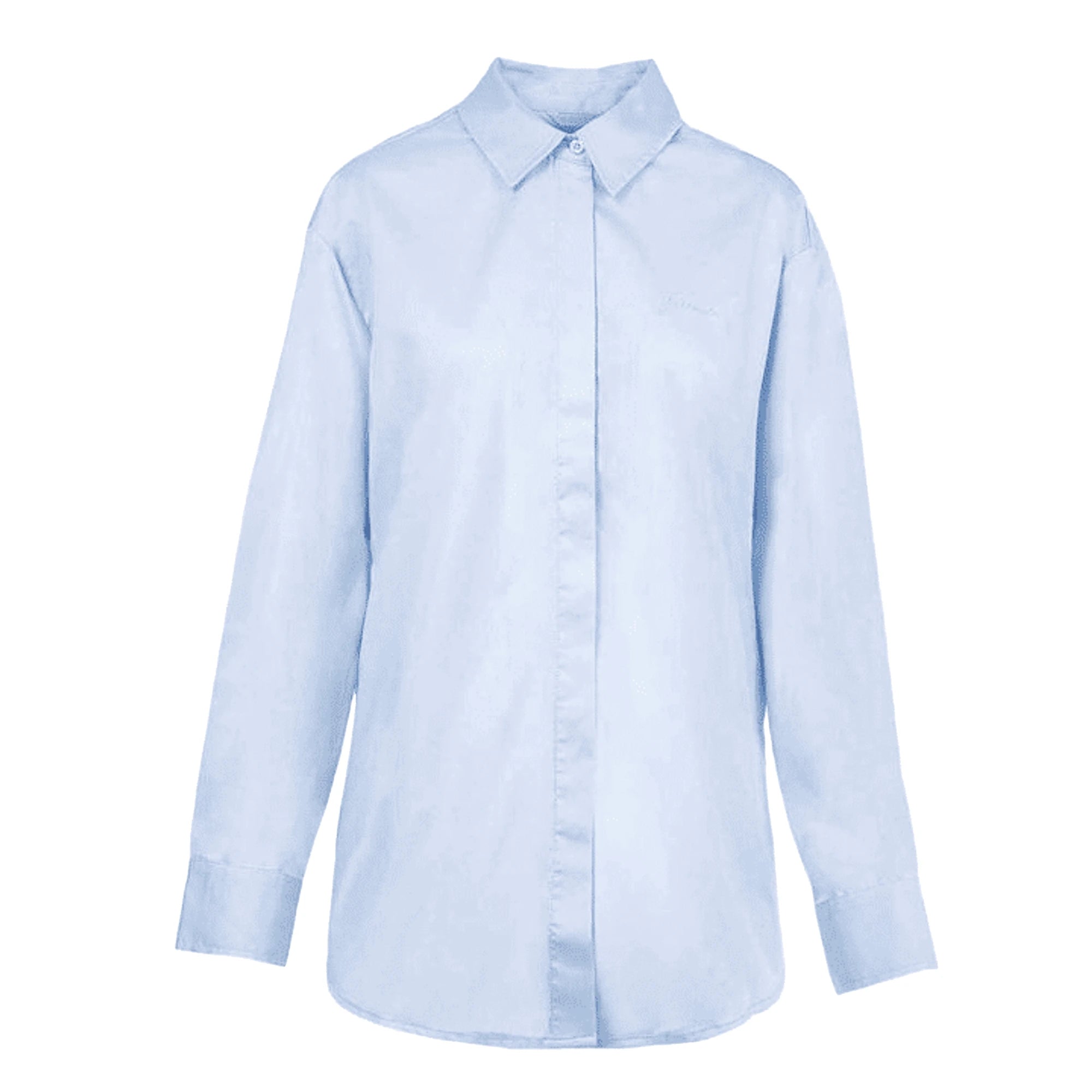 GUESS Camicia da Donna in Cotone Popeline in azzurro