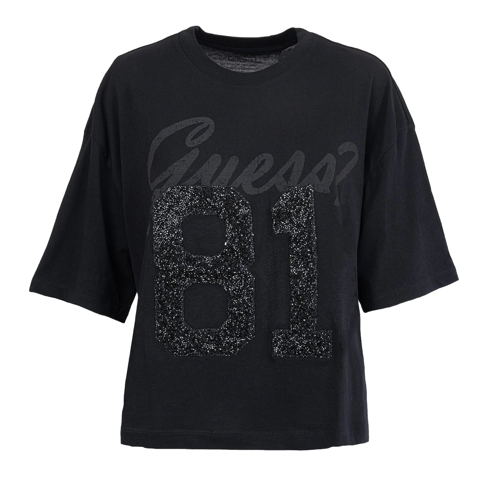 GUESS T-shirt da Donna Oversize in Cotone Biologico con logo