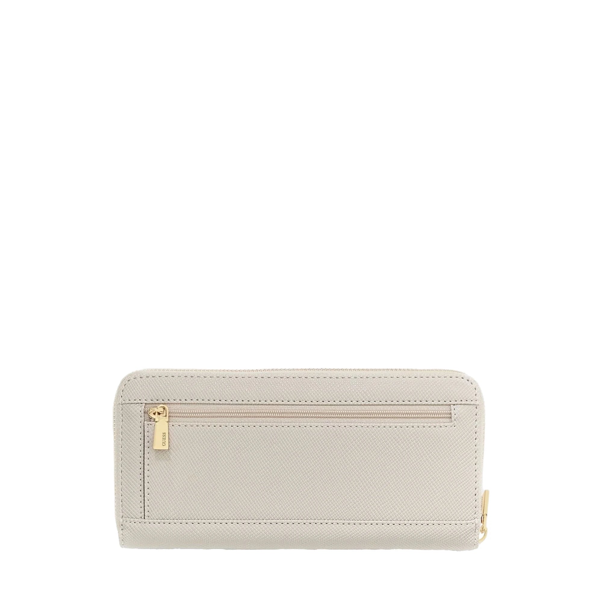 GUESS Maxi Portafoglio Laurel con Cerniera in bianco