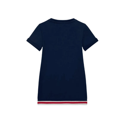 GUESS Vestito Ricamato in Cotone con Stampa Teddy da bambina