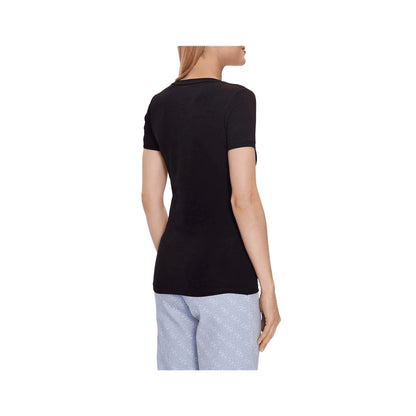 GUESS T-Shirt Nera da Donna in Cotone con Logo