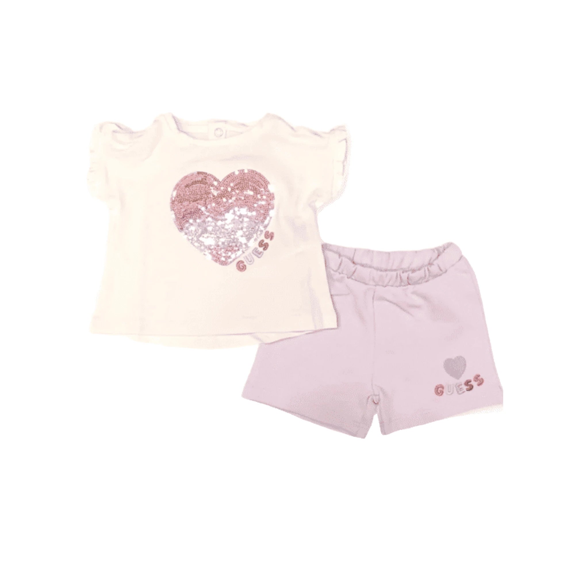 GUESS Completo in Tuta da Neonata Bianco/Viola