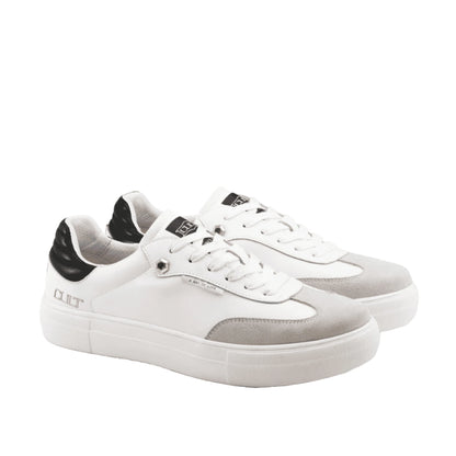 CULT SNEAKERS LEMMY in Pelle Bianca e Camoscio