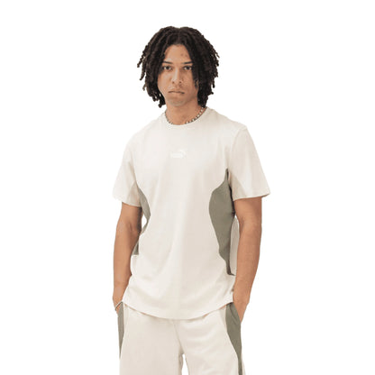 PUMA T-shirt Essentials Block Panna Uomo