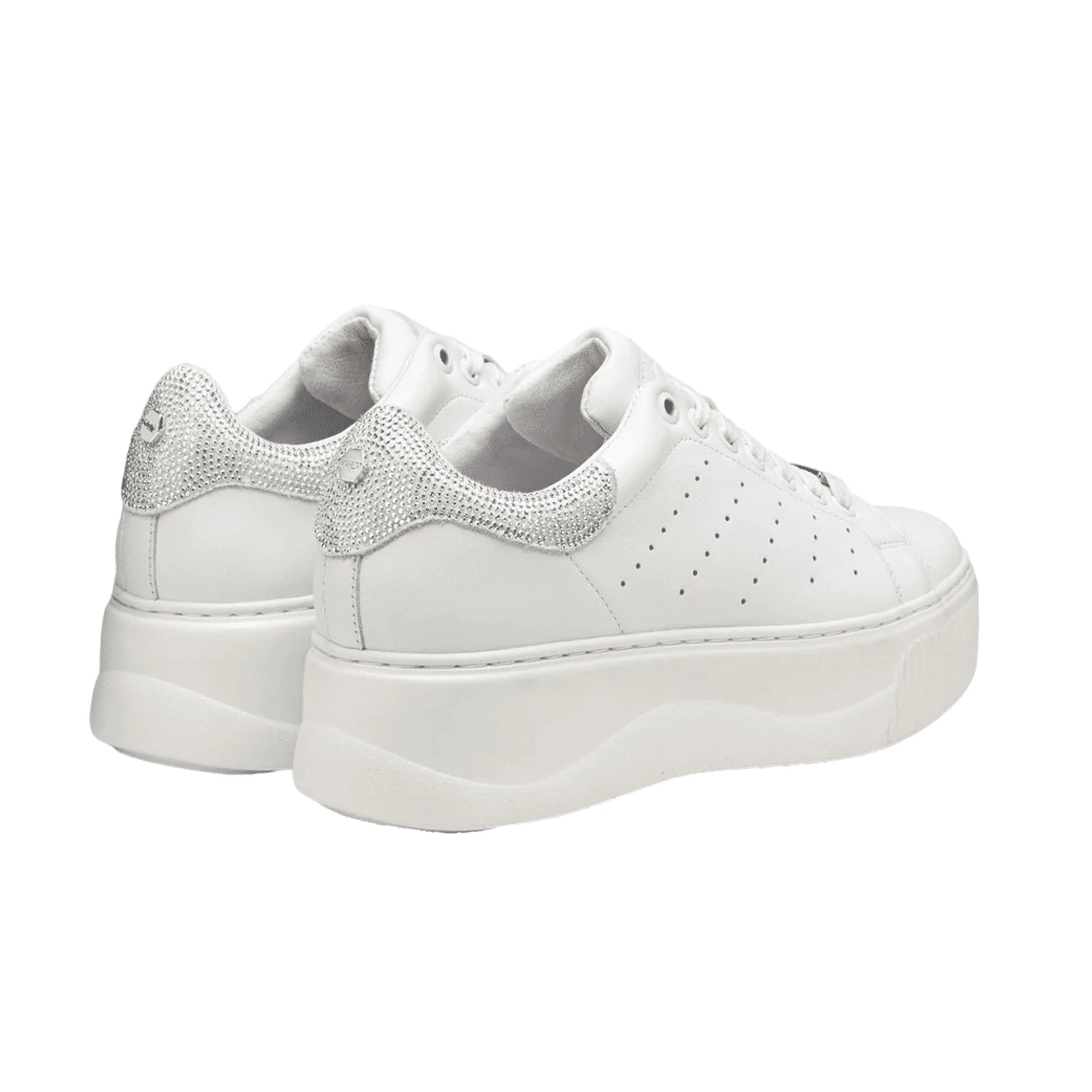 CULT Sneakers Donna Perry Glitter Pelle Bianche