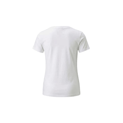 PUMA T-shirt Manica Corta Bambina Logo Strass Bianco