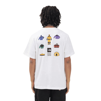 THE NORTH FACE Uomo White Icon Celebration Regular Maglietta a Maniche Corte