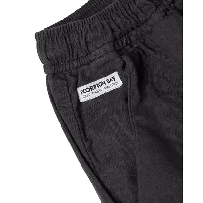 SCORPION C/V Pantaloni Lino Uomo Relaxed Grigio Carbone