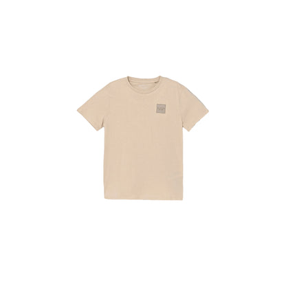 GUESS T-shirt da Bambino in Cotone Tinta Unita Beige