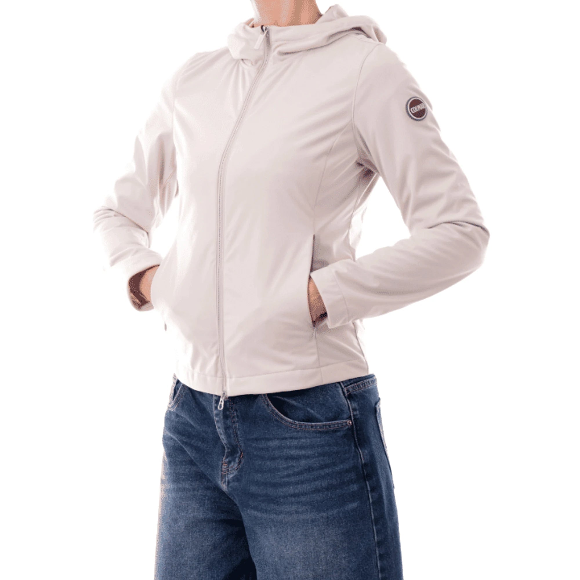 COLMAR Giacca Impermeabile Beige da Donna con Cappuccio 