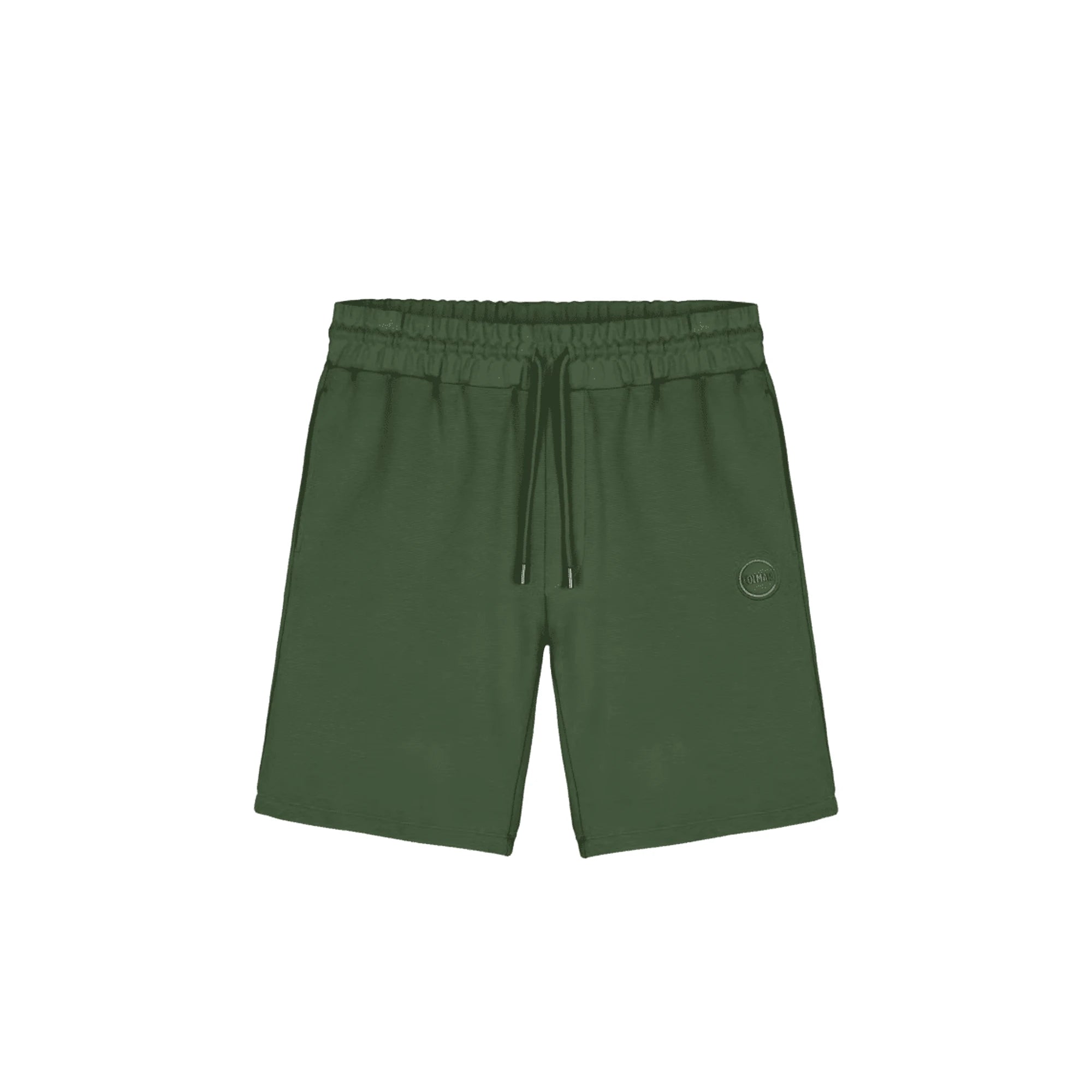 COLMAR Bermuda in Felpa Verde da Uomo con Logo Ricamato