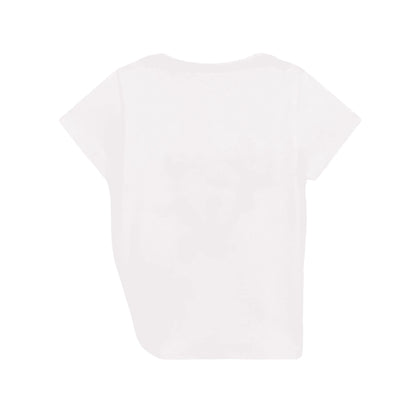 GUESS T-shirt Bianca da Bambina con Stampa Logo Floreale