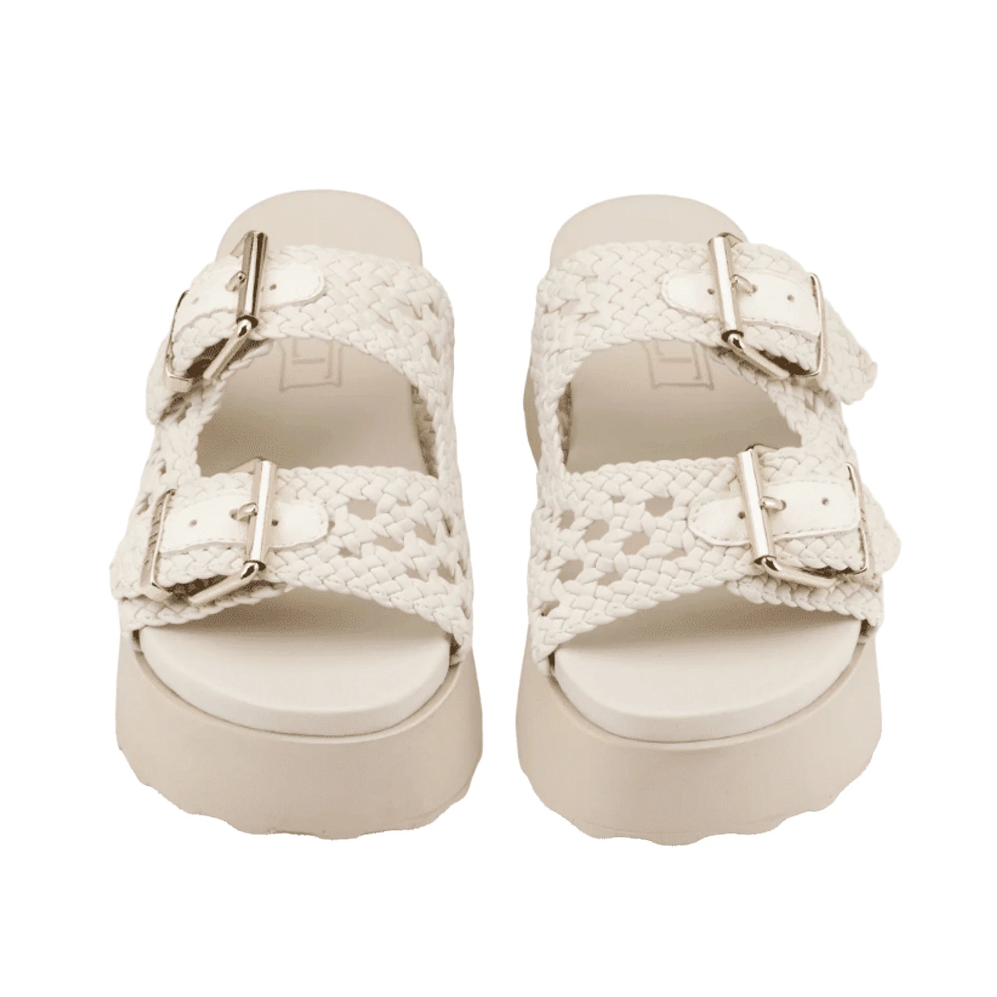 CULT Sandali Janis 4740 in Pelle Bianca Platform