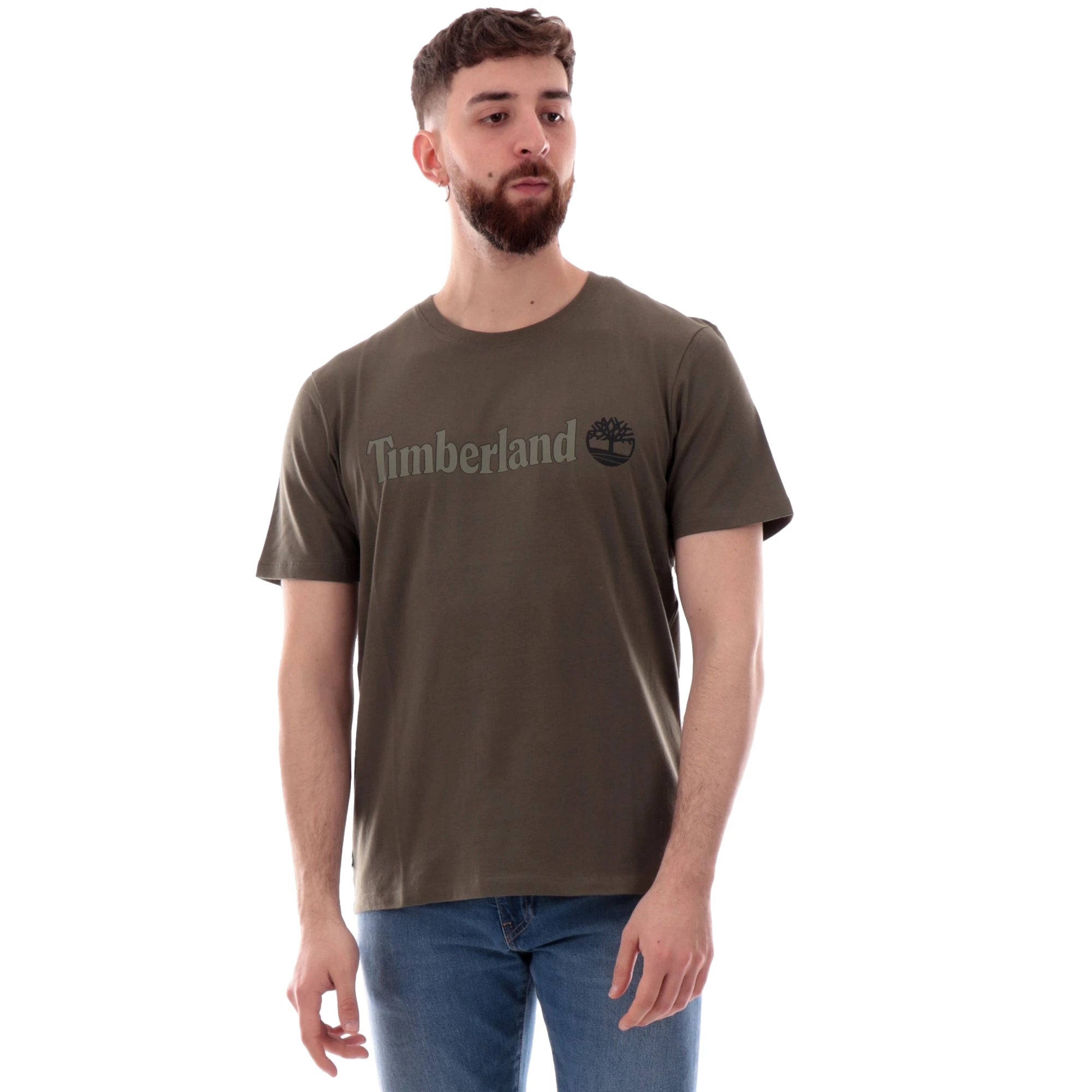 Maglia Uomo Timberland Kennebec River Verde Maxi Stampa