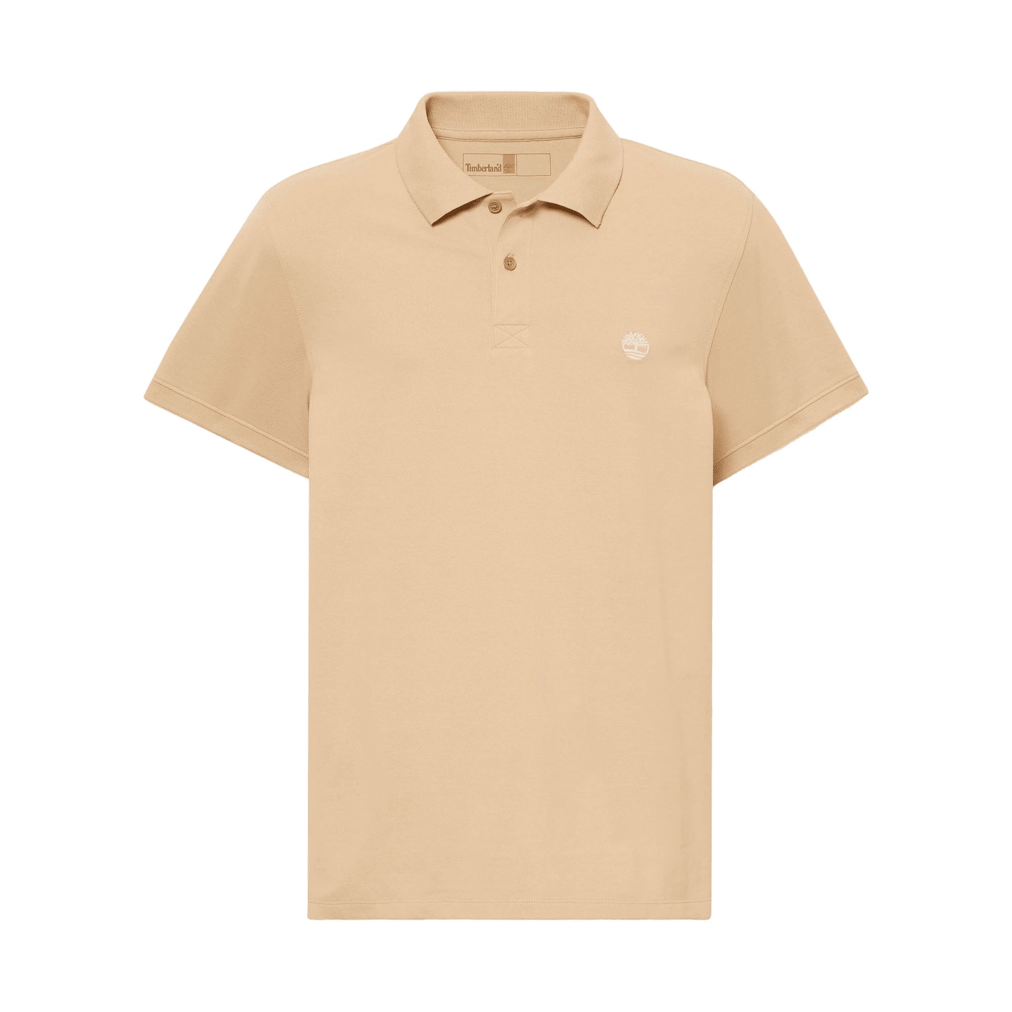 Polo Timberland uomo beige in cotone, comfort casual