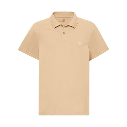 Polo Timberland uomo beige in cotone, comfort casual