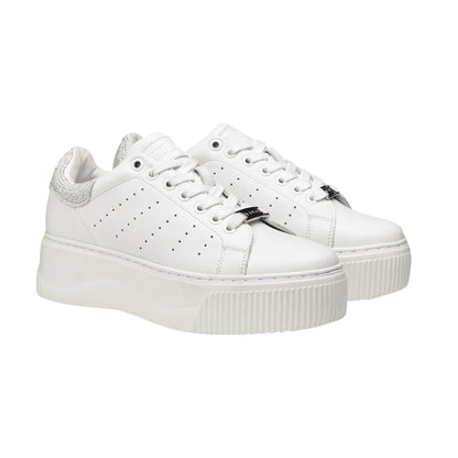 CULT Sneakers Donna Perry Glitter Pelle Bianche