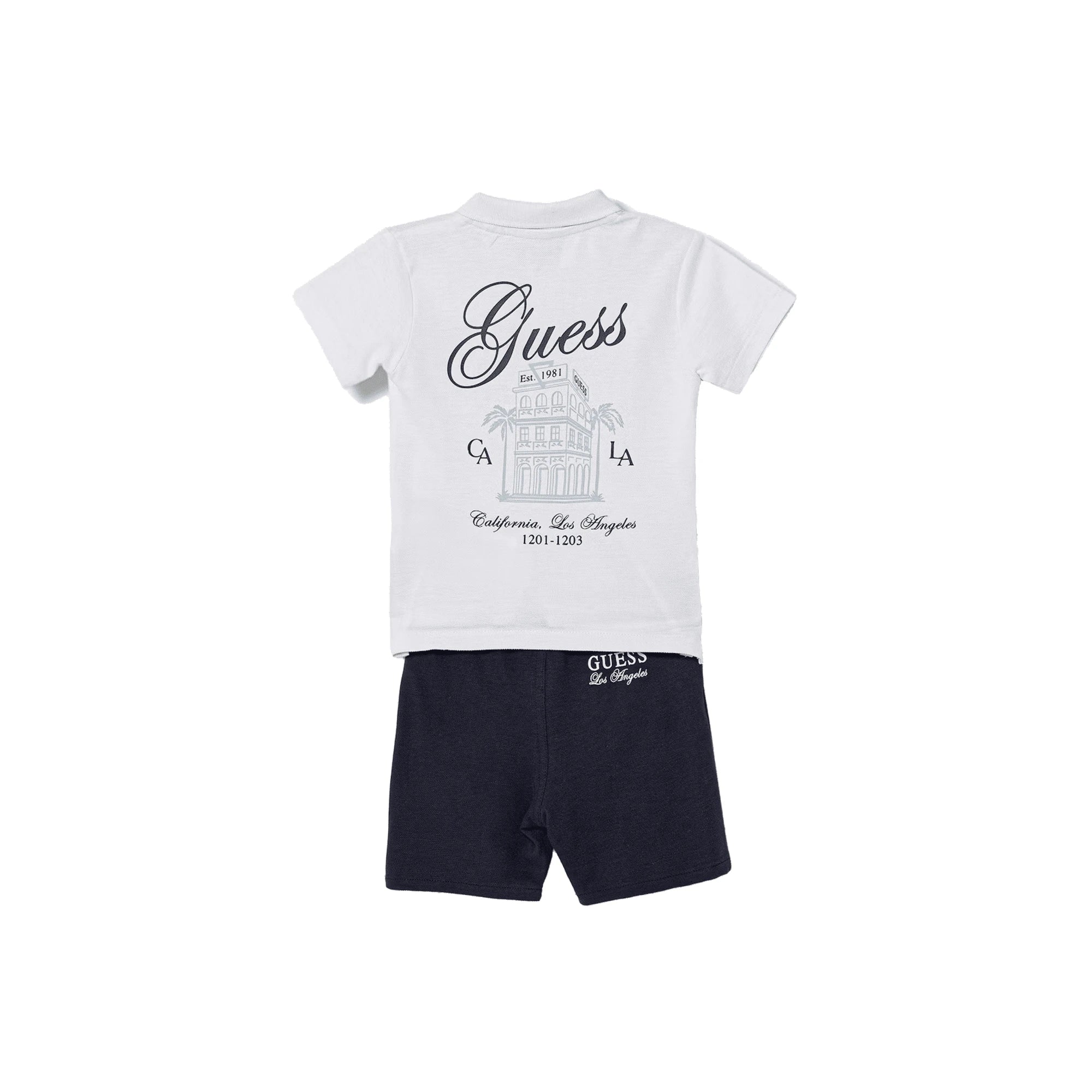 GUESS Set Neonato in Cotone T-shirt e Shorts