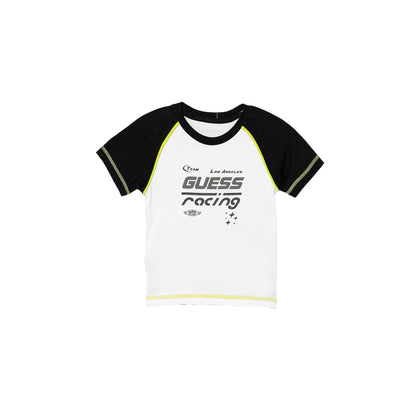 GUESS T-shirt da Bambino a Maniche Corte in Cotone Elastico