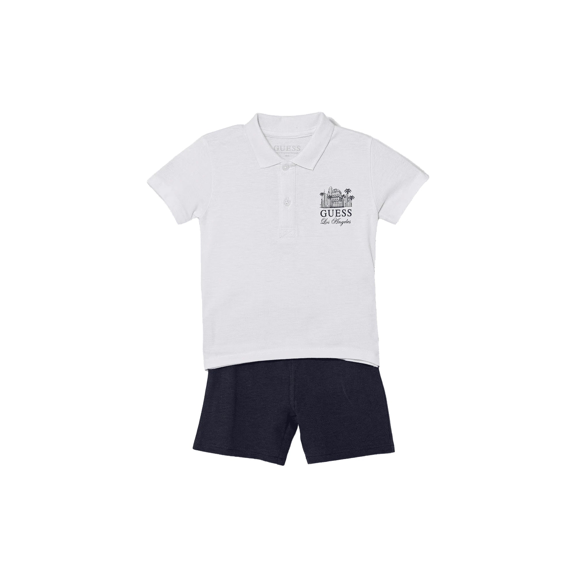 GUESS Set Neonato in Cotone T-shirt e Shorts