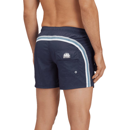 SUNDEK Costume Uomo Corto Vita Elasticata Crinkled