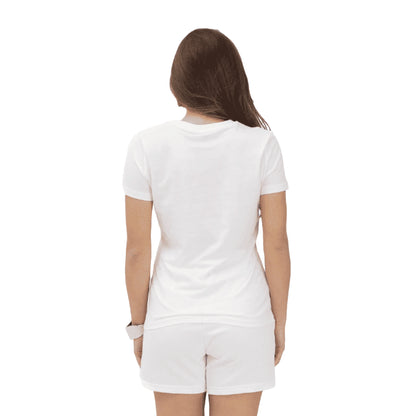 PUMA T-shirt ESS Rhinestone Donna Bianca Manica Corta