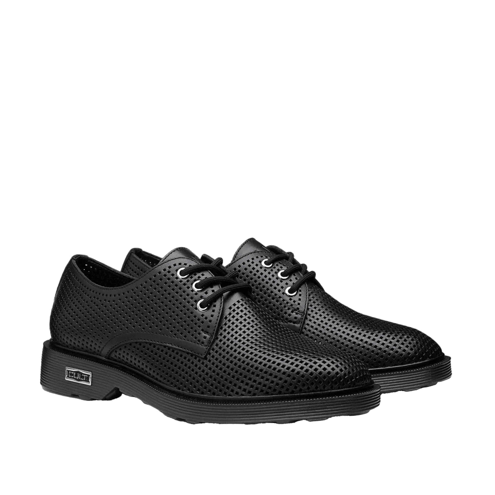 CULT Scarpa Oxford Ozzy in Pelle Traforata Nera