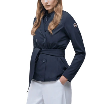 COLMAR Trench Doppiopetto in Blu con Cintura da Donna