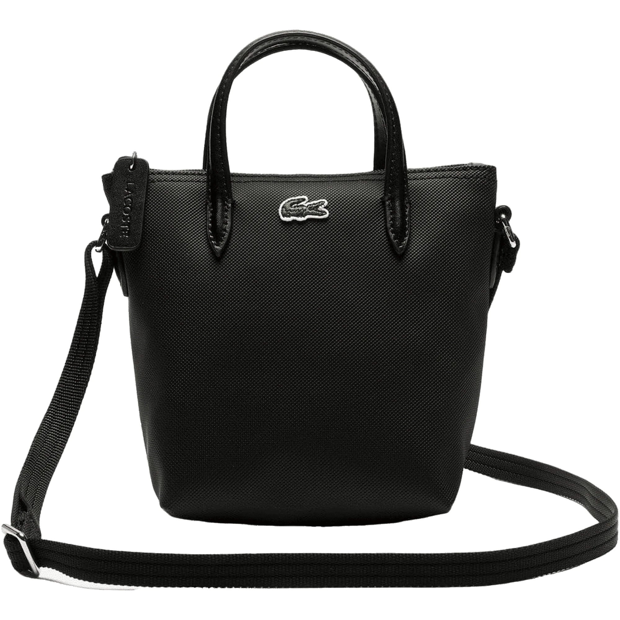 LACOSTE Borsa da Donna Nera in Mini Piqué 