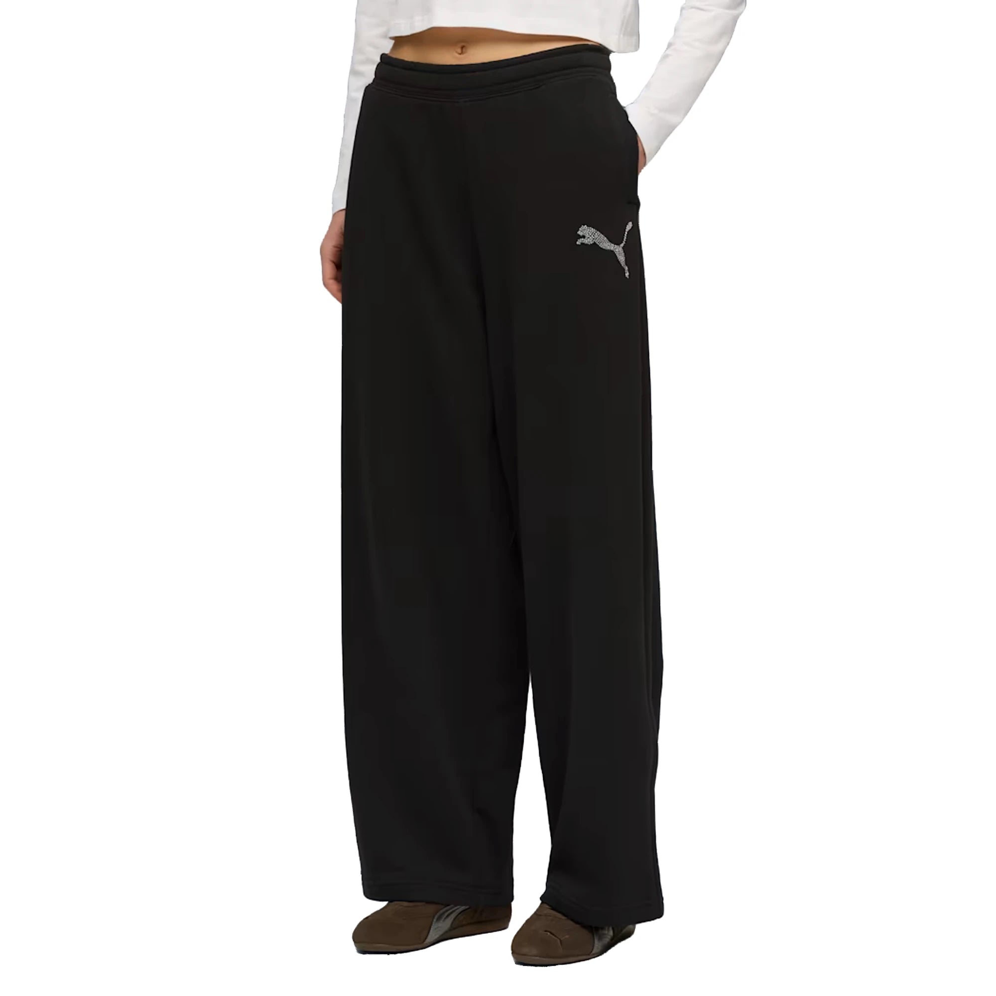 PUMA Pantaloni Essentials Graphic morbidi con strass