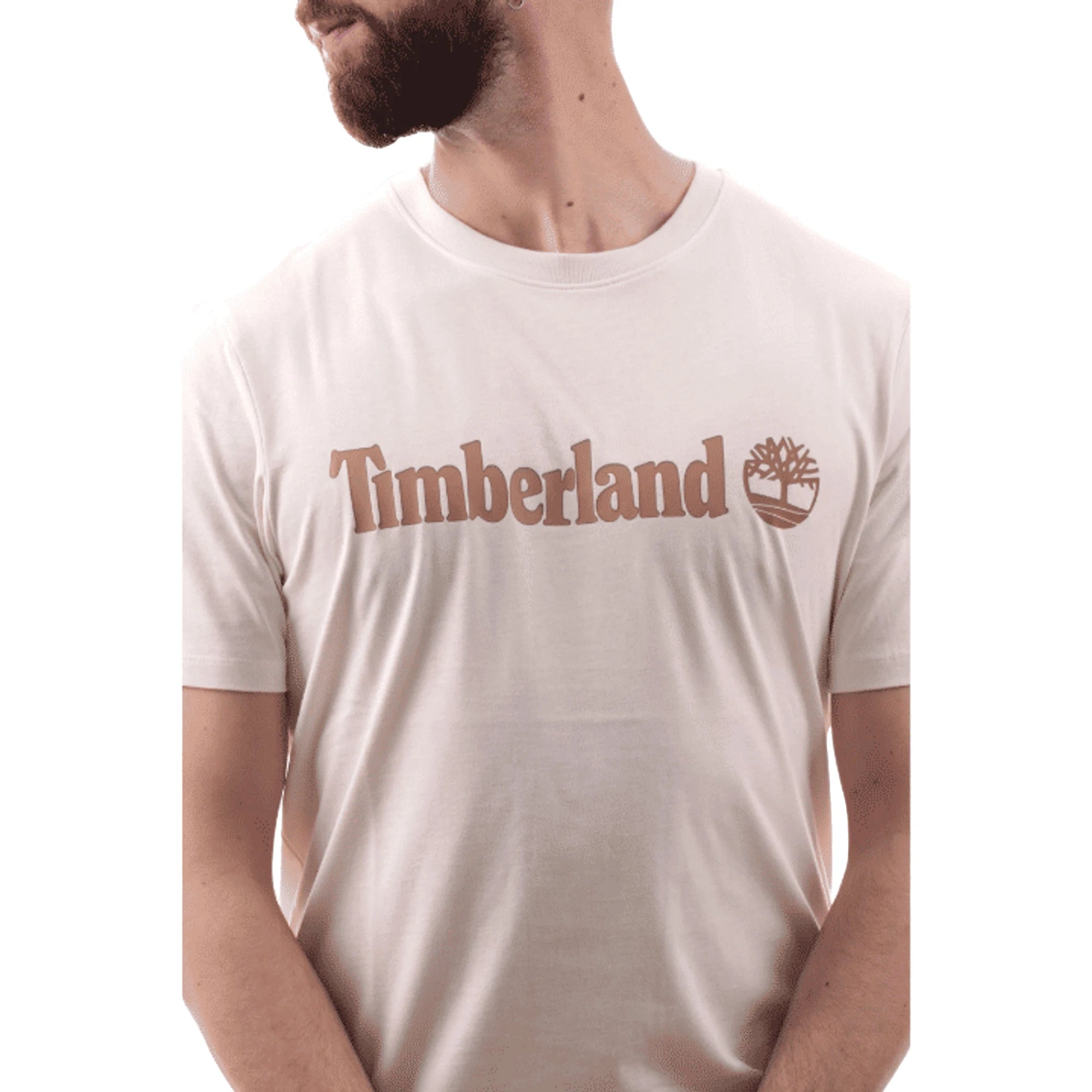 Timberland Maglia Uomo Kennebec River Bianca Maxi Stampa
