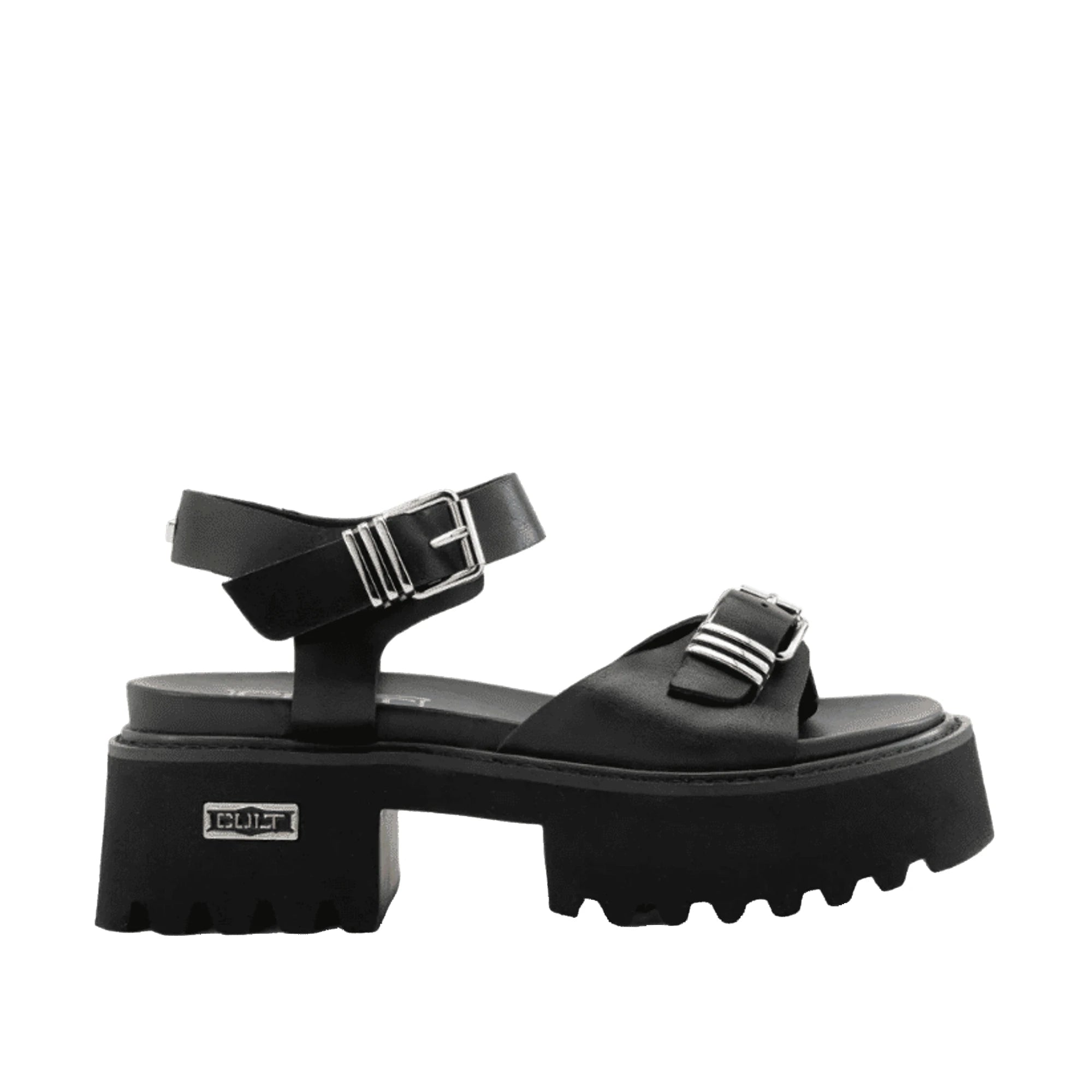 CULT Sandali CHER 4732 Platform Pelle Nera