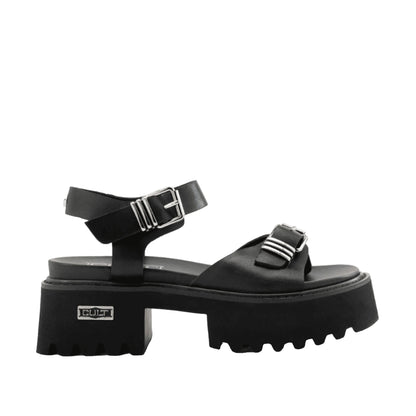 CULT Sandali CHER 4732 Platform Pelle Nera