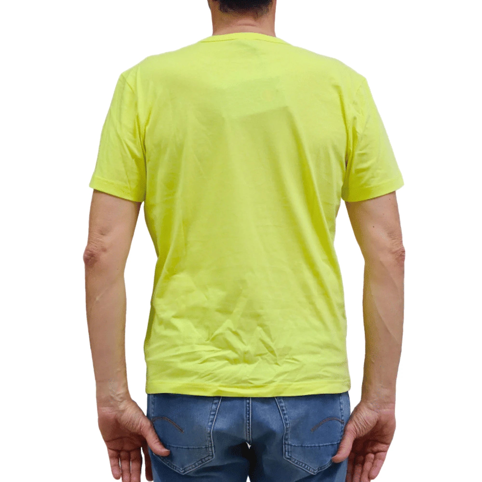 COLMAR T-shirt da Uomo in Cotone Gialla a Girocollo e Maniche Corte
