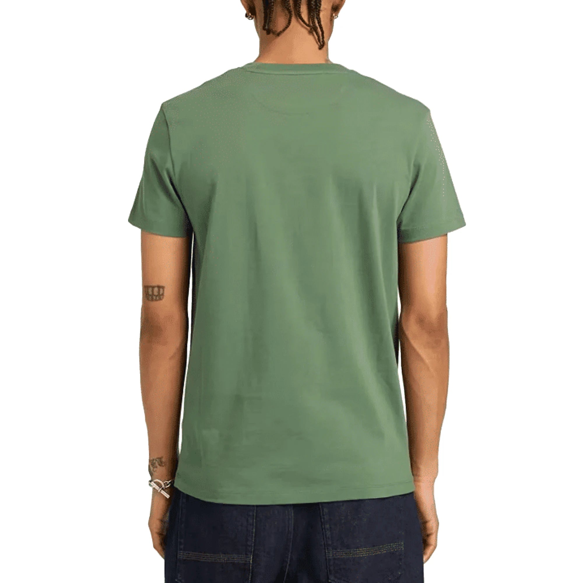 TIMBERLAND T-Shirt Dunstan River Tasca Petto Verde Slim Fit