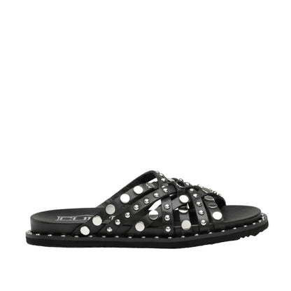 CULT Sandali Roshelle in Pelle Nera con Borchie
