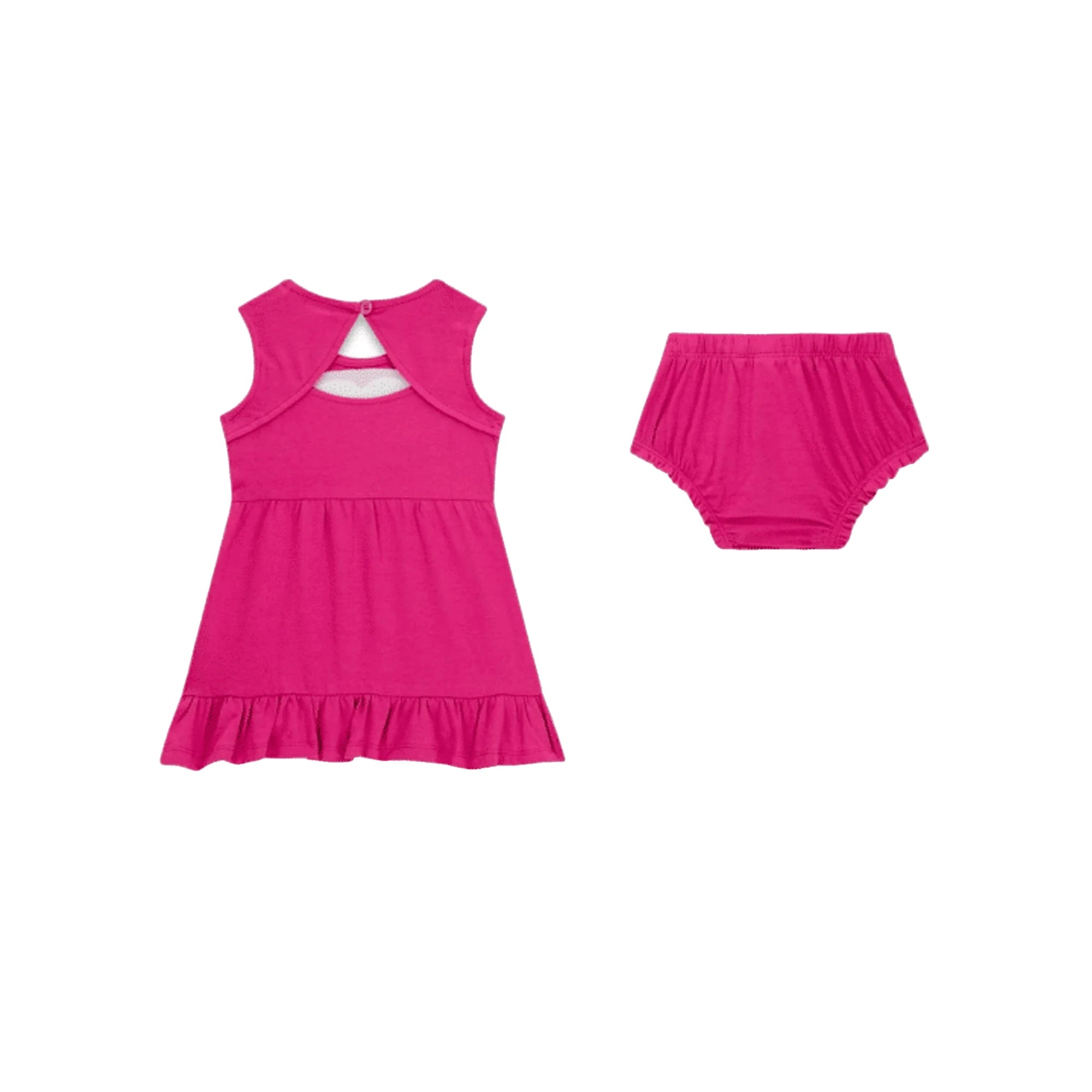 GUESS Vestito Rpsa da Neonata con Culotte e Logo Paillettes