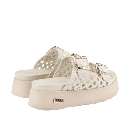 CULT Sandali Janis 4740 in Pelle Bianca Platform