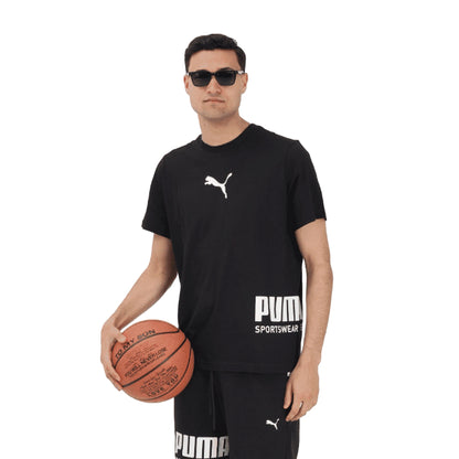 PUMA T-shirt Sport Graphic Relaxed Uomo Nera