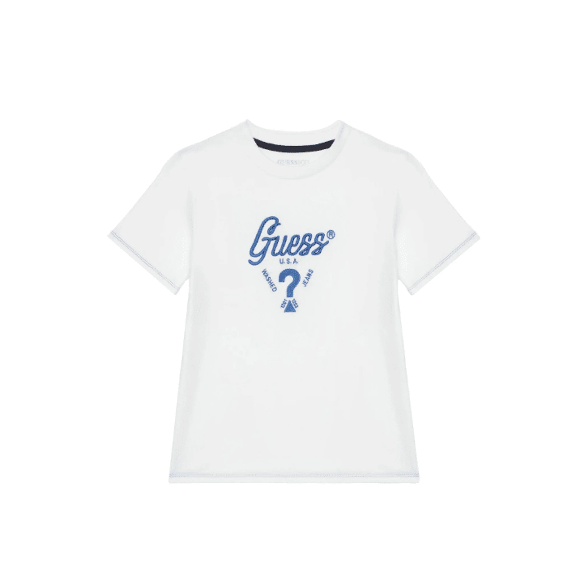 GUESS T-shirt Logo Bluette Oversize Cotone