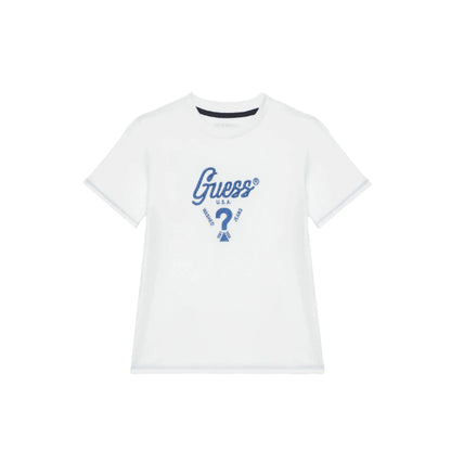 GUESS T-shirt Logo Bluette Oversize Cotone