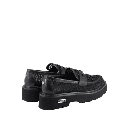 Cult Mocassino Slash 4695 Nero Pelle Mesh Borchie