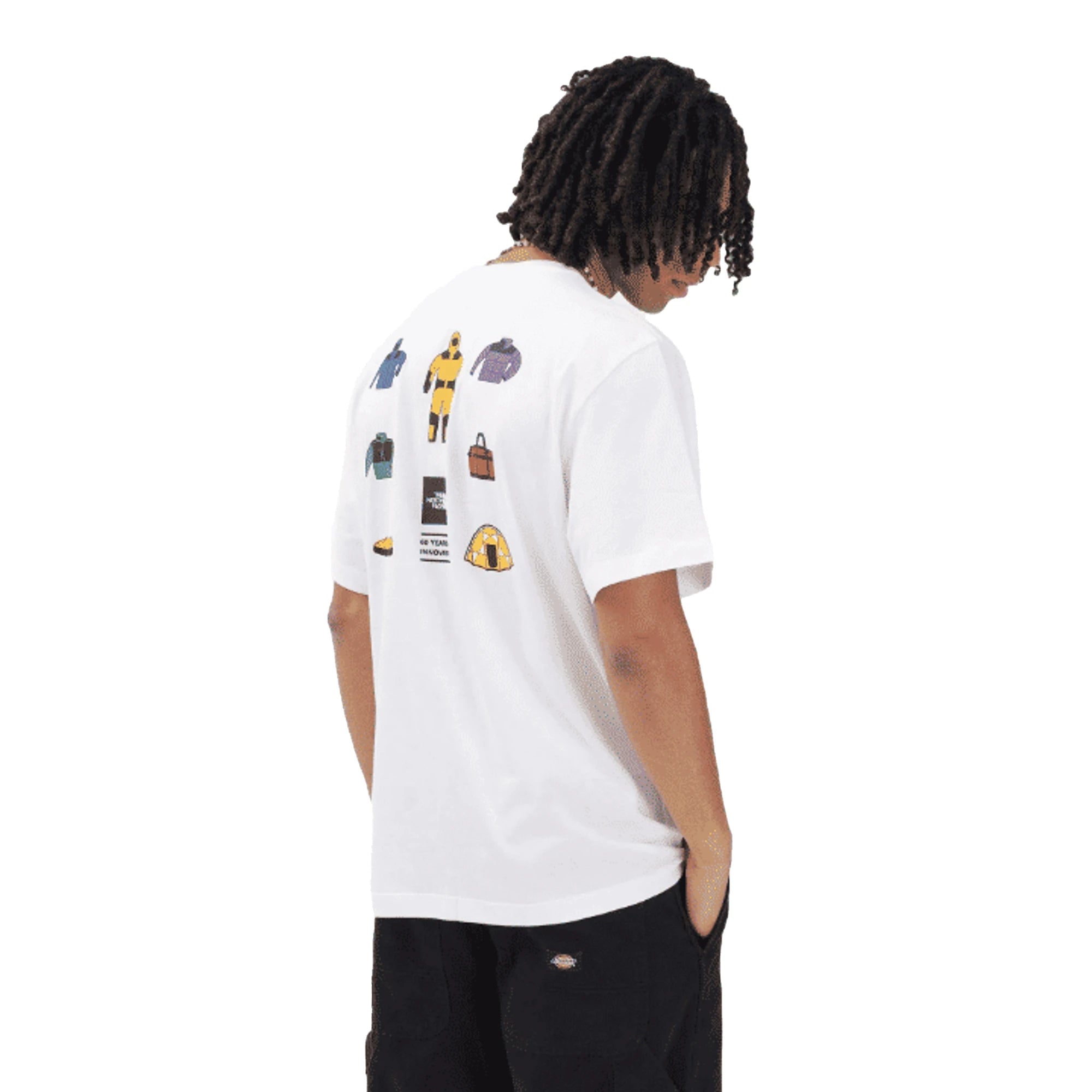 THE NORTH FACE Uomo White Icon Celebration Regular Maglietta a Maniche Corte